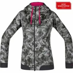 La Veste à Capuche Femme Gore Wear C5 Windstopper Trail Sur Cyclable